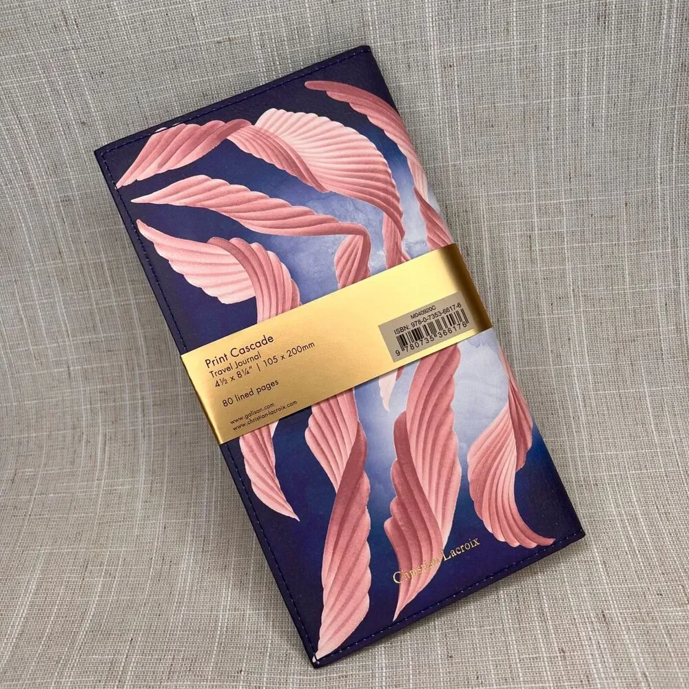Christian Lacroix Travel Journal Soft Notebook Cascade Pink Blue Vegan Cover